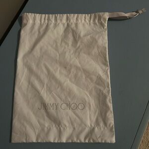 Jimmy Choo Cream Drawstring Bag